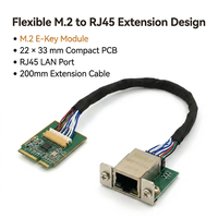 Module LAN Gigabit RJ45 EM01 M.2 E-Key PCIe *1, adaptateur d'extension pour PC industriel, mini PC, système embarqué