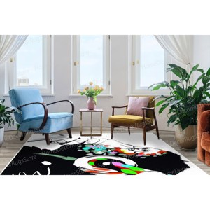 Alfombra de Lana con Estampado de Mono Pensativo de Banksy, Decoración de Hogar de Lujo Tradicional, Respaldo de Látex Ecológico - Product Image 3
