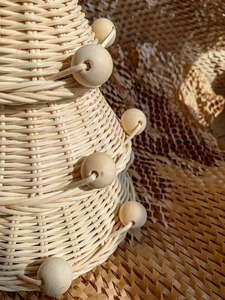 Ornements de Noël en rotin tressé de couleur naturelle, décoration en rotin pour cadeaux, décoration en rotin fabriquée au Vietnam - Product Image 3