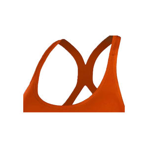 Soutien-gorge de sport pour femmes en gros, simple, avec logo sur le devant, dos croisé, maintien élevé, écologique, respirant, séchage rapide, coussinets amovibles, col en U - Product Image 2