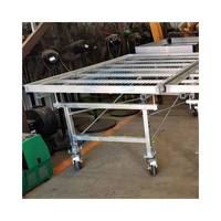 Tables de culture, table à mailles roulante 4x8 pieds, table en maille soudée avec roues, banc en maille pour serre agricole, plantes à fleurs