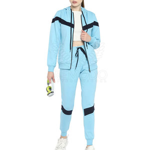 Fabricant pakistanais de survêtements d'hiver décontractés pour femmes, à capuche, en coton 100%, ensemble 2 pièces, couleur et logo personnalisables - Product Image 6