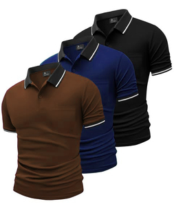 Nouvelle collection de polo pour homme 100% coton de couleur unie en jersey dernière collection avec marque privée - Product Image 3