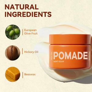 개인 라벨 유기농 소프트 클레이 포마드 미디엄 홀드 오리지널 향 남성용 헤어 스타일링 왁스 하이 퀄리티 헤어 포마드 - Product Image 3