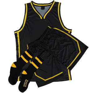 Maillot de basket-ball pour adulte, kit de 3 pièces, sans manches, maillot de fan pour homme, tenue de sport athlétique en maille - Product Image 4