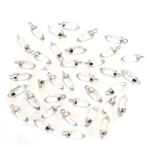 14k & 18K mạ vàng nhỏ Spike Hình dạng mặt dây chuyền 16-18mm tinh thể thạch anh đá quý tự nhiên đồ trang sức phát hiện April Birthstone - Product Image 1