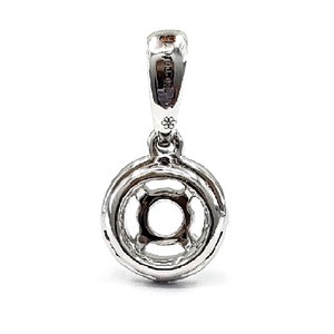 Prix d'usine Bijoux de haute qualité en or blanc 18 carats avec diamant véritable, semi-monté, coupe classique brillante, pendentif charme 14 - Product Image 3