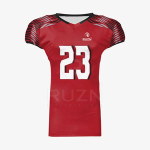 Maillot de football américain personnalisé grande taille avec manches courtes respirant fabriqué en usine avec logo personnalisé OEM - Product Image 1