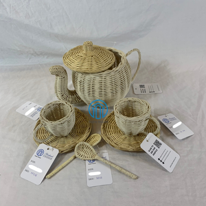 ชุดน้ำชาหวายธรรมชาติสำหรับเด็ก100% หวายตกแต่งของเล่นเด็กทำด้วยมือสินค้าขายส่งจากเวียดนาม - Product Image 1