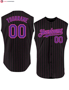 Haute qualité Sublimation impression Logo maillots de Baseball équipe blanc col en v maillots de Baseball bouton complet sans manches hauts de Baseball - Product Image 3