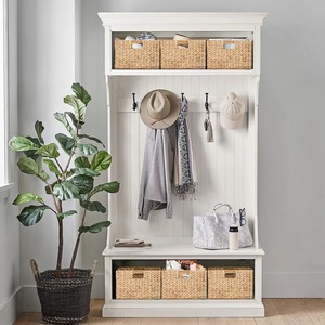 Foldable <b>rectangular</b> storage <b>baskets</b> woven natural water hyacinth Handmade Storage <b>Basket</b> Wholesale eco-friendly Made in Vietnam - Product Image 6