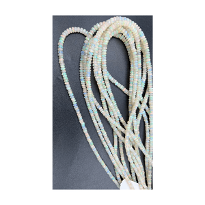 Perles de rondelle à facettes en opale éthiopienne naturelle indienne 4-5mm Premium 17 pouces Strand 42 Carats Approx. pour la fabrication de bijoux - Product Image 1