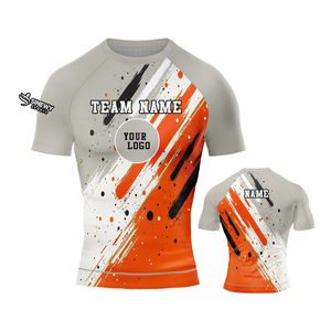 Wholesale High Quality MMA Rash Guard Compression Shirt Custom Logo Sublimated Rash guards - Product Image 6