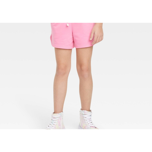 Pantaloncini in maglia di velluto a coste rosa taglie forti XXL per bambine Cat Jack, pantaloncini per bambini a vita media di alta qualità con stampa e decorazioni ricamate - Product Image 2