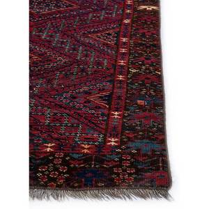 Tapis en laine noués à la main Nuray, motif abstrait rectangulaire 9x12 pour couloir, salon et chambre à coucher, Pae-4104 en rouge et orange - Product Image 4