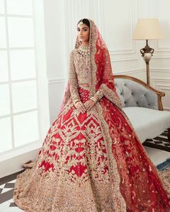 NEW-TRENDY BRIDAL <b>BLOUSE</b> & LEHENGA DRESS WITH HEAVY EMBROIDERY EMBELLISHED CRYSTAL GLASS BEADS,STONE,DABKA WORK for WEDDING@2024 - Product Image 1