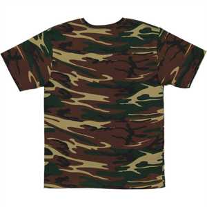 Camiseta de camuflaje verde Woodland para adultos, camiseta de camuflaje de manga corta con cuello redondo de algodón 100%, camiseta duradera y transpirable para exteriores - Product Image 2