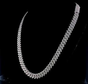 Premium Quality Sleek <b>Cuban</b> Link Sterling Silver Moissanite <b>Necklace</b> Durable Comfortable Everyday Use for Certified Unisex - Product Image 3