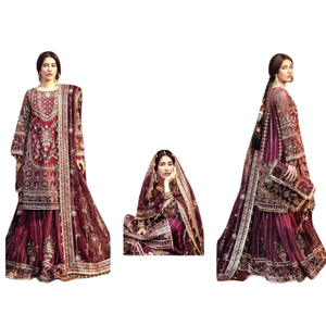 ELEGANT NEW INDIAN PAKISTANI LAWN/PARTY WEAR CHIFFON DRESS <b>HOT</b> SELLING READY to WEAR 3 PIECE EMBROIDERY DRESSES - Product Image 2