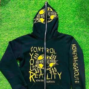 Sweat à capuche unisexe à fermeture éclair complète imprimé bouffant Pull à capuche épais en polaire de coton pour l'hiver 100% Meilleure qualité Service OEM entier - Product Image 5