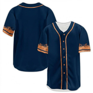 High Quality Custom Wholesale Men Sportswear Plain Baseball Jersey <b>Shirt</b> Breathable <b>Polyester</b> Team Wear for Baseball and Softbal - Product Image 1