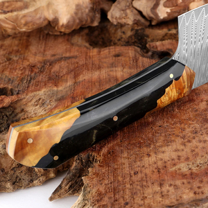 Venta al por mayor personalizado de alta calidad OEM ODM servicio Damasco cuchillo de Chef profesional hecho a mano de acero de Damasco cuchillo de cocina afilado - Product Image 3