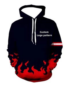 Sudadera con capucha de algodón de gran tamaño superventas sudadera de algodón con estampado personalizado y hombros caídos negros con Puff Technics - Product Image 1