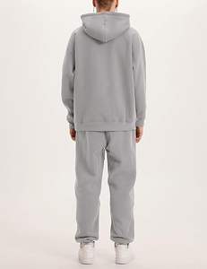 Hombres clásicos de algodón polar con capucha pulóver Casual Loose Fit Streetwear traje de invierno - Product Image 6