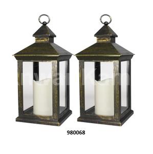 Customized Aluminium Tea Light Tins Customized <b>Square</b> Base Antique Lantern - Product Image 3