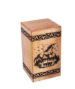 <b>Wooden</b> Box Funeral Cremation <b>Urns</b> <b>for</b> Human <b>Ashes</b> Adult Large - Burial <b>Urns</b> <b>for</b> Columbarium - Tree (250 Cubic Inches Tree) - Product Image 1