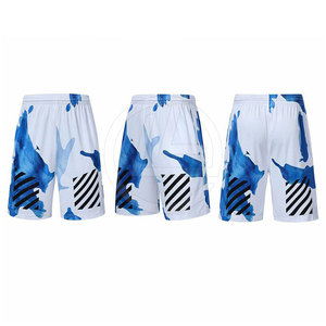 กางเกงขาสั้นบาสเก็ตบอลแบบกดด้วยความร้อนหรือปักโลโก้กางเกงขาสั้นสำหรับฝึกซ้อมระบายอากาศได้ตามต้องการ - Product Image 1