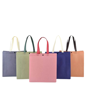 Sac fourre-tout réutilisable écologique coloré avec poignées durables et bandoulière pratique en spunbond personnalisé pour les promotions de vente au détail - Product Image 1