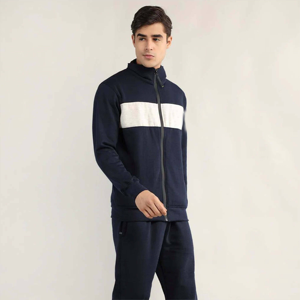 Survêtement à capuche à blocs de couleurs de haute qualité pour hommes Design tendance et ajustement confortable pour les sports d'hiver et les vêtements décontractés - Product Image 1
