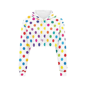 2025 nuevo estilo OEM Casual logotipo personalizado impresión Crop Top Sudadera con capucha de alta calidad mujeres Crop Top sudaderas con capucha de las mujeres - Product Image 6