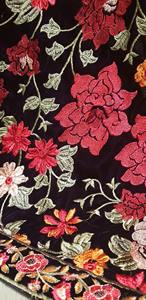 Elegant Modern Design Velvet <b>Shawl</b> <b>for</b> <b>Women</b> Embroidery Perfect <b>for</b> Winter Parties Festive Wear Durable Breathable Customizable - Product Image 3