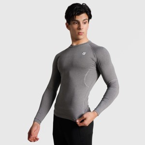 GA Men's Compression <b>Long</b> <b>Sleeves</b> Grey <b>Undershirts</b> - Product Image 1