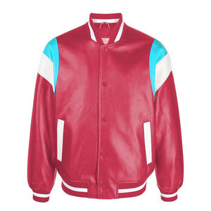Ensemble blouson de jogging pour hommes varsity letterman avec logo personnalisé en cuir lourd pour hommes de haute qualité OEM en laine de créateur - Product Image 5