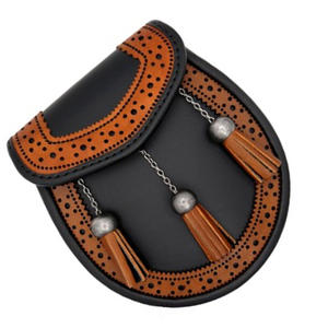 สปอร์ตสปอรันแบบดั้งเดิมลายสก็อตปักมีสไตล์พร้อมพู่ที่เหมาะสำหรับสวมใส่ทางการผ้าตาหมากรุกสปอร์ต - Product Image 3