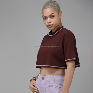 Nardon Apparel's Custom Embroidery Ruffle Cotton Spandex Knitted Summer <b>Rolled</b> Short Sleeve Classic Stacked Design Button - Product Image 3