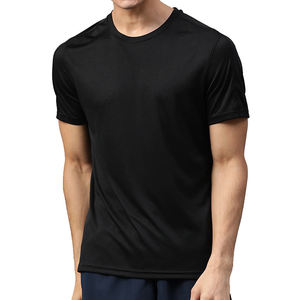 เสื้อยืดแขนสั้นลำลองสำหรับผู้ชาย100% ผ้าฝ้ายแยกข้างสำหรับออกกำลังกายในยิมจำนวนที่กำหนดเอง - Product Image 1