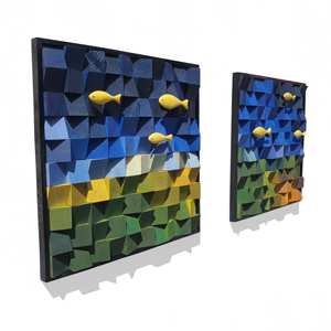 งานไม้สไตล์อาร์ตเดคโคสีเขียวโมเดิร์นหรูหราทันสมัยทำด้วยมือแผ่นไม้ตกแต่งผนังปรับแต่งได้ทั้ง3D วันเกิดงานแต่งงานและงานแต่งงาน - Product Image 1