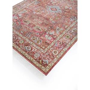 Alfombra Afgana de Lana Anudada a Mano con Diseño Floral Rojo y Naranja para el Hogar, Modelo Enm-8017 - Product Image 2