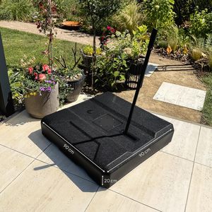 160 kg Fillable <strong>Parasol</strong> <strong>Base</strong> with Wheels Umbrella Stand <strong>Base</strong> Market Patio Outdoor <strong>Heavy</strong> <strong>Duty</strong> Umbrella Holder Mobile - Product Image 3