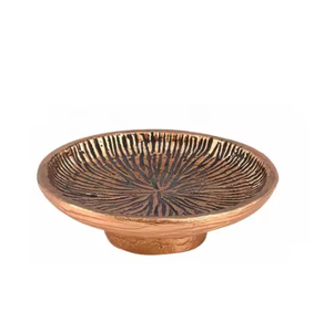 Bougeoir décoratif antique en cuivre bougeoir décoratif en métal de mariage supports votifs de bougie Lotus de luxe métallique brillant - Product Image 5