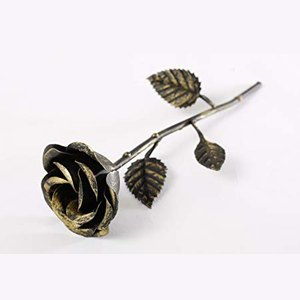 กุหลาบเหล็กทำด้วยมือที่มี3ใบ - Product Image 4