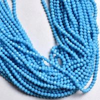 Vente en gros de petites pierres précieuses rondes de 2mm 3mm de turquoise naturelle, perles de turquoise bleue en vrac pour la fabrication de bijoux