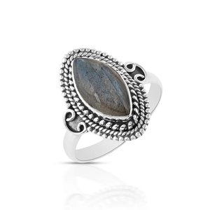 Bohemian Jewelry Natural <b>Labradorite</b> <b>Ring</b> Marquse Shape 925 Sterling Silver Trendy Design Handmade Women Fine Engagement Wedding - Product Image 4