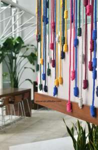 <span class=keywords><strong>Tenture</strong></span> murale en macramé Art boho déco fait à la main tapisserie mobile mariage toile de fond décor rideau macramé <span class=keywords><strong>tenture</strong></span> murale tapisserie - Product Image 4