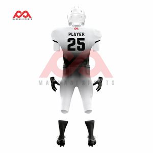 Uniformes personnalisables de football américain pour hommes, respirants avec manches courtes, couleurs dégradées, brodés selon votre choix - Product Image 3
