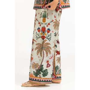 ชุดเซ็ตพิมพ์ลายโบฮีเมียนครอสแฮทช์ รุ่น IPST-77151 ชุดเซ็ต 2 ชิ้น เสื้อแขนสามส่วน กางเกงขาสั้นยาวระดับเข่า สำหรับฤดูใบไม้ผลิ/ฤดูร้อน - Product Image 5